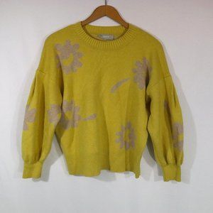 Everlane Cotton-Merino Floral Crew size M